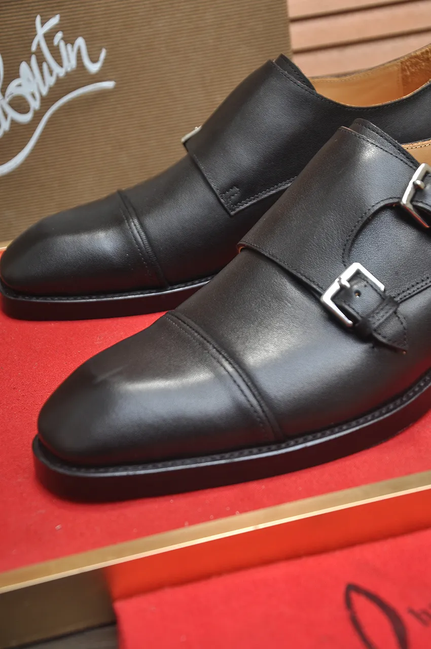 Men's shoes 💰620💶 [Chrstian Loubotin] Red-soled shoes 💋Original mold opening, the highest version on the market, purely handmade ➕Imported cowhide uppers, first-layer water-dyed cowhide lining! Original EU high-gloss outsole. 38 to 45 (45 customized)